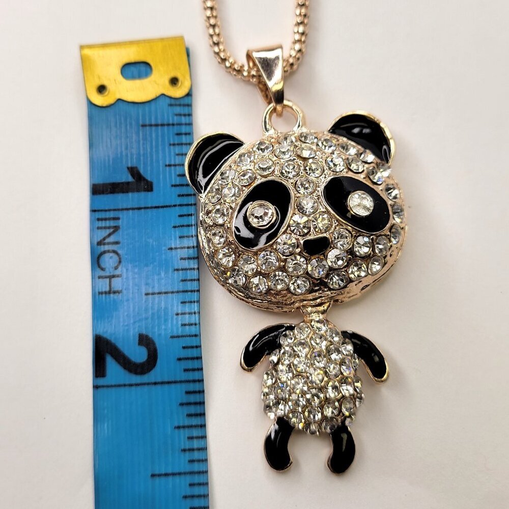 Crystal Panda Pendant Necklace - Picture 9 of 11